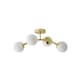 image 8 of ValueLights Jas Gold 4 Way Ceiling Light with Opal White Frosted Glass Globe Shades | Gold