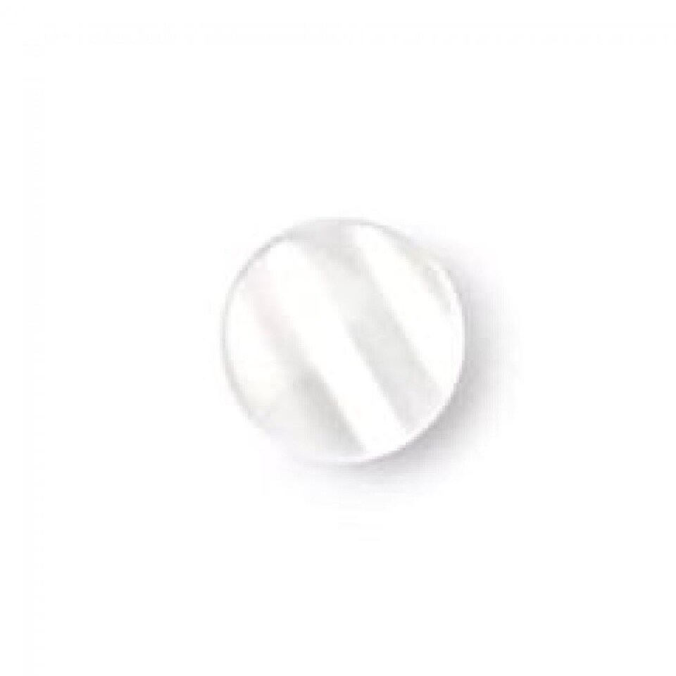 Crendon White Round Glossy Shank Buttons for Dressmaking - 14mm - per value pack of 40