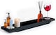 image 1 of Luxury Bamboo Bath Caddy Tray Wood Bathtub Storage Organizer Black