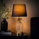 image 3 of ValueLights Pineapple Dimmable Clear Table Lamp and E14 Candle LED 5W Warm White 3000K Bulb | Black