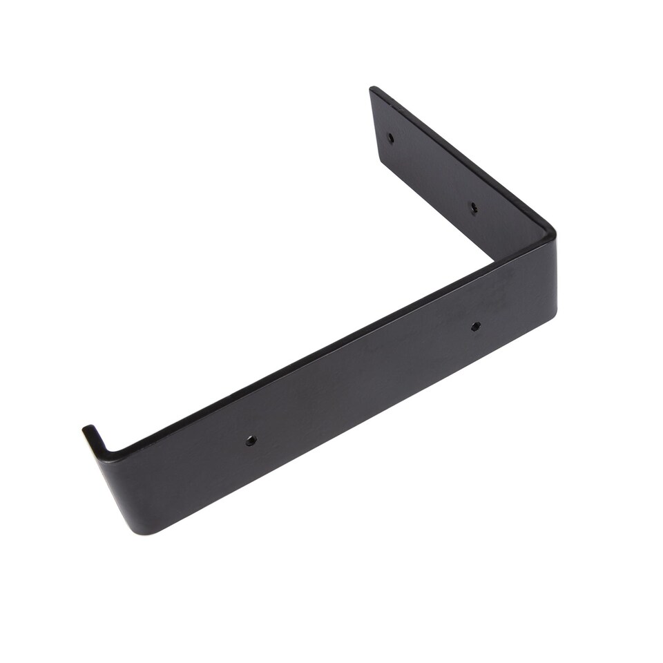 image 1 of Hammer & Tongs Scaffold Board Iron Shelf Bracket - D235mm - Black