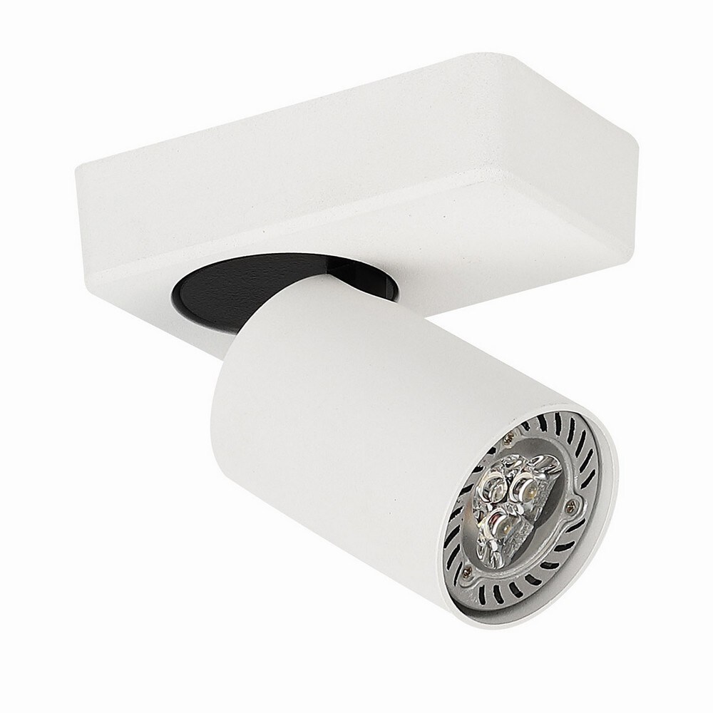 Netlighting Modern Spotlights White Black 1 Light with Aluminum White Shade GU10
