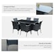 image 4 of Outsunny 7pc Outsunny Outdoor Dining Rattan Garden Furniture Set