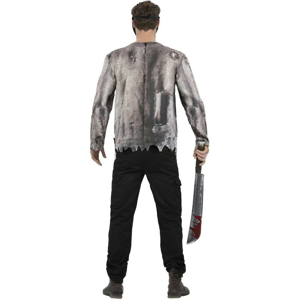 image 1 of Friday The 13th Mens Jason Voorhees Costume - Black/White/Grey - M M