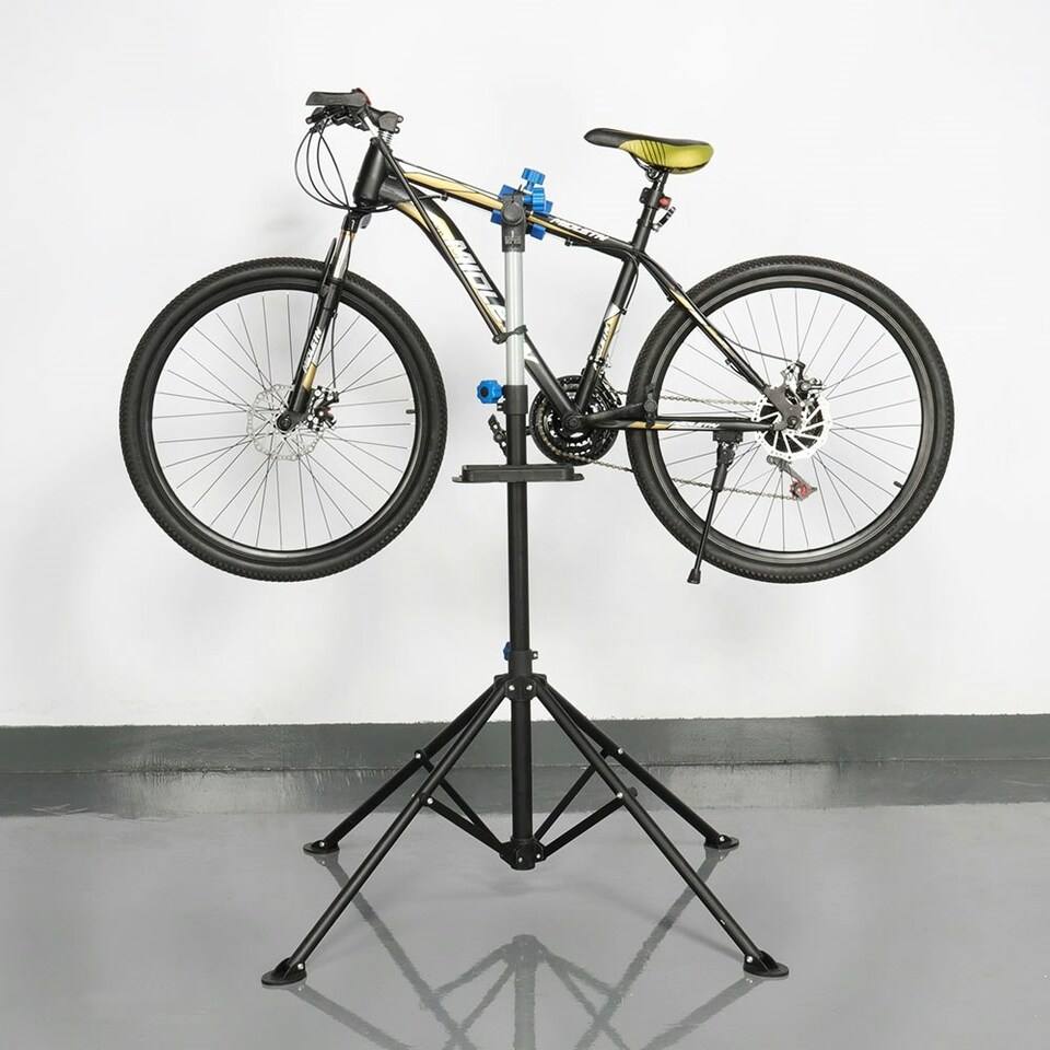image 1 of Yaheetech Folding Bike Repair Stand Adjustable Height Black