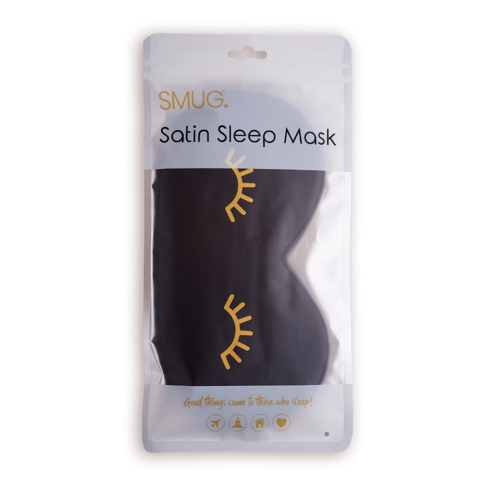 image 1 of SMUG Satin Sleep Mask - Black Wink