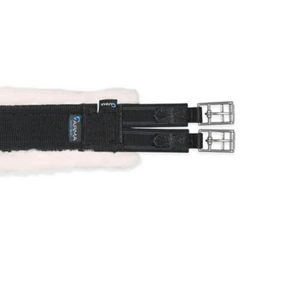 image 1 of Shires Fleece Lined Horse Girth - Black - 32in