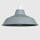 image 3 of ValueLights Retro Style Gloss Grey Metal Reflector Ceiling Pendant Light Shade