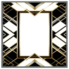 Art deco frame (Picture Frame) Grey | M