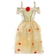 image 1 of Golden Princess Costume Gold Dress, Frilled Skirt & Rose Details | Gold | XL