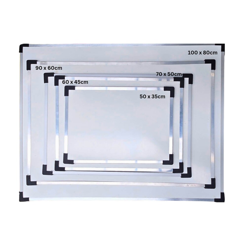 image 1 of Large Whiteboard 100cm x 80cm | White | White | XXL