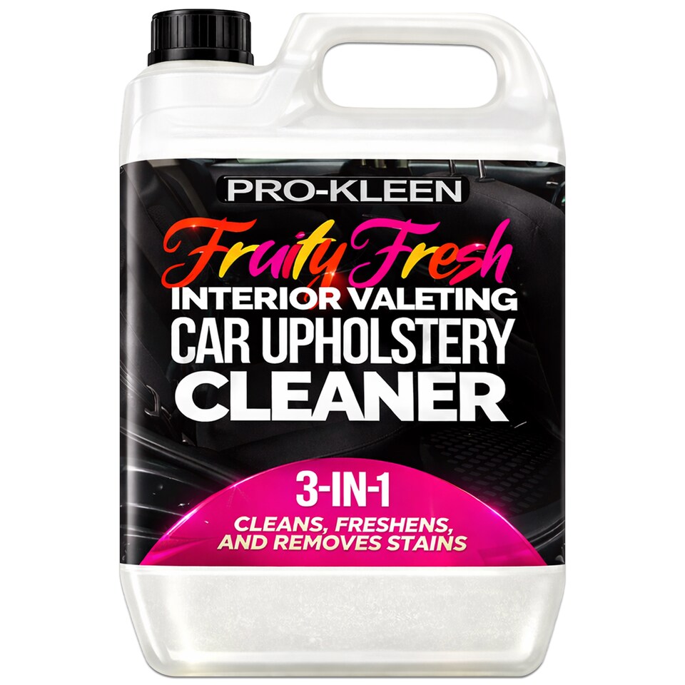 Pro-Kleen Interior Valeting Car Upholstery Carpet Cleaner Shampoo Removes Dirt, Grime and Stains Fruity Fresh Fragrance (5 Litres)