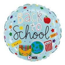 Back To School Round Foil Helium Balloon 45cm / 18 in