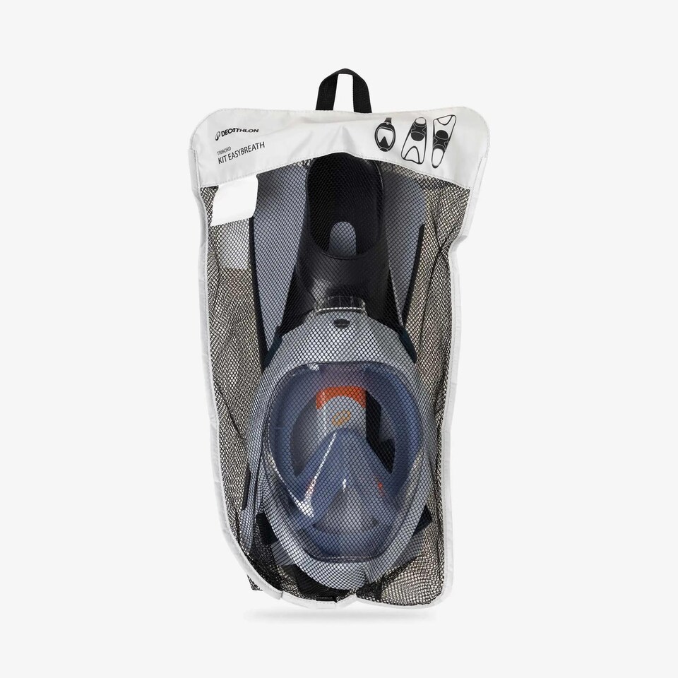 image 1 of Decathlon Adult Easybreath mask and fins snorkelling set, EASYBREATH set