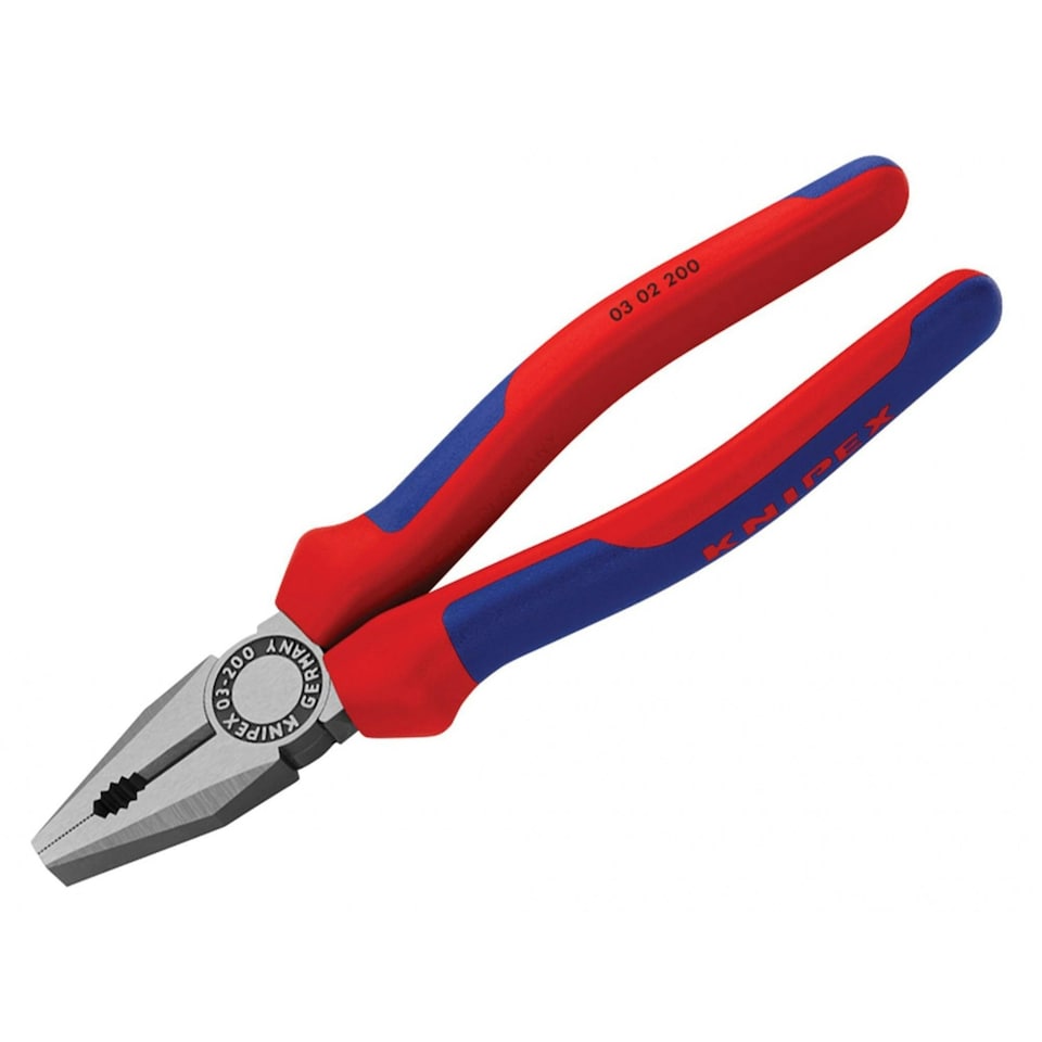 Knipex 03 02 Series Combination Pliers, Multi-component Grip - Multi Colour - 200mm