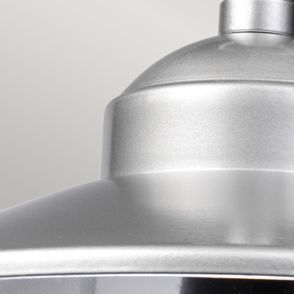 image 1 of Klampenborg 1 Light Outdoor Ceiling Chain Lantern Silver IP44, E27