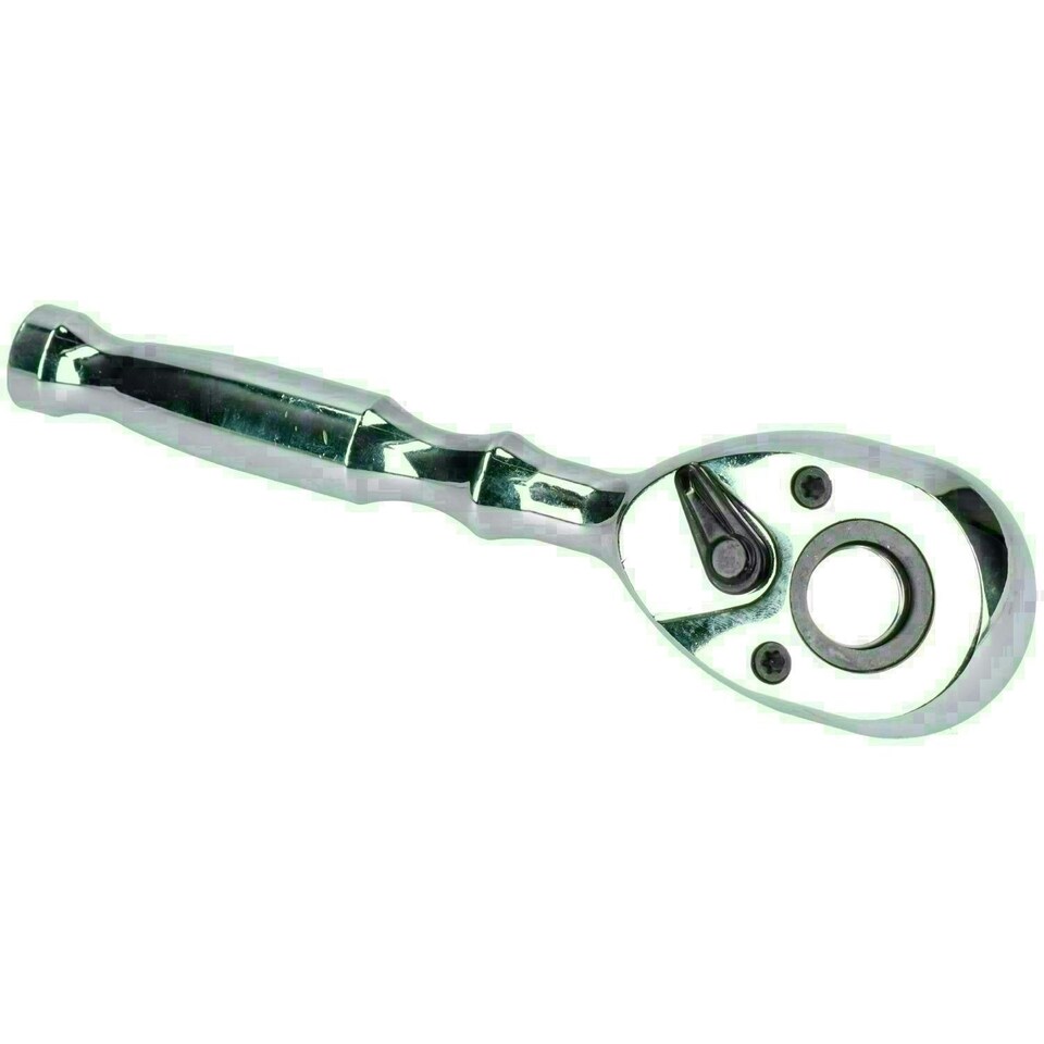 image 1 of 1/2" Drive Stubby Ratchet Socket Driver 72 Teeth Reversible Quick Release
