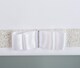 image 4 of FURNISHED Blackout Roller Blind with White Glitter Trim and White Bow Cut to Size | White | White | (W) 180cm x (L) 165cm