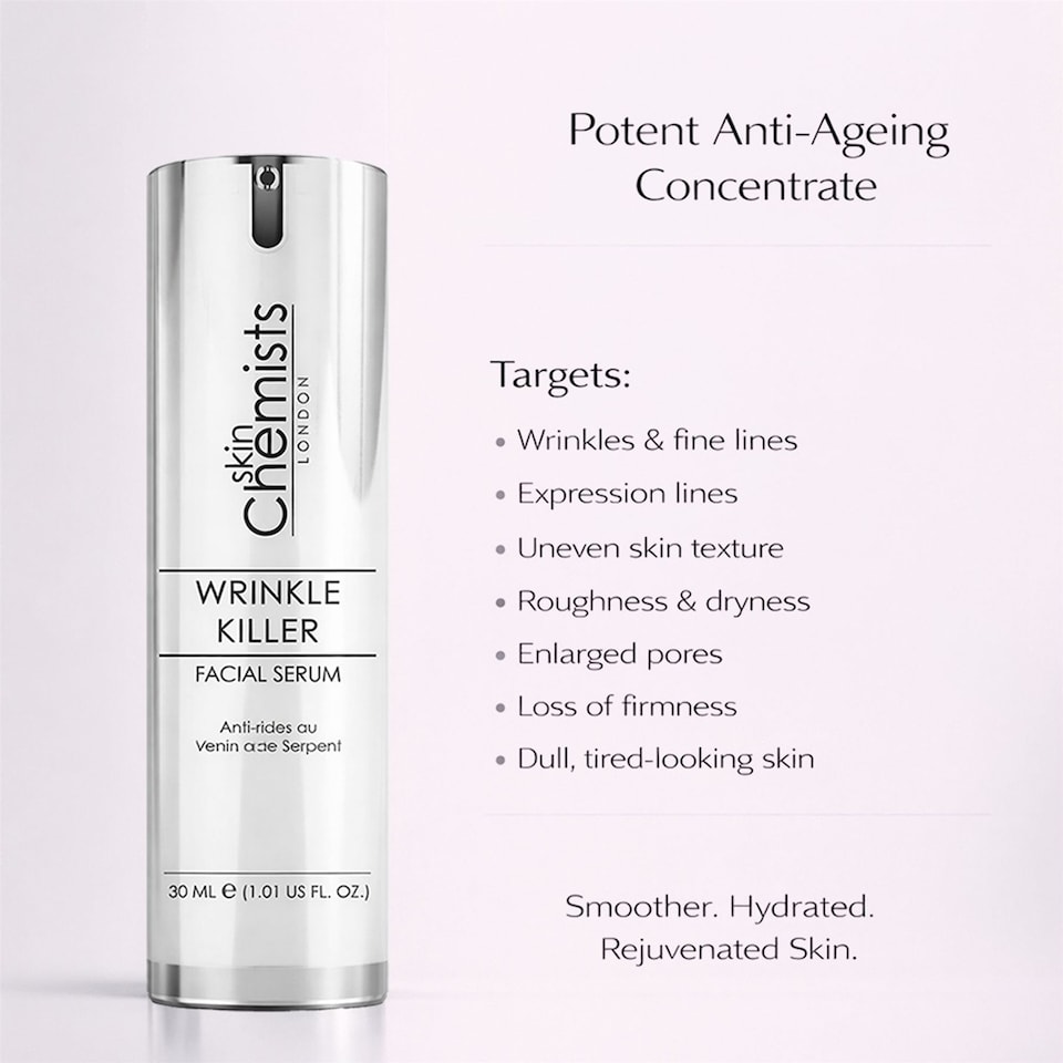 image 1 of skinChemists Wrinkle Killer Anti-Ageing Facial Serum 30ml for Fine Lines and Hydration