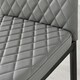 image 5 of Furniturebox 6x Milan Black Leg Grey Hatched Faux Leather Dining Chairs