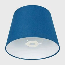 ValueLights Modern Small Tapered Table Floor Lamp Light Shade With Blue Fabric Finish