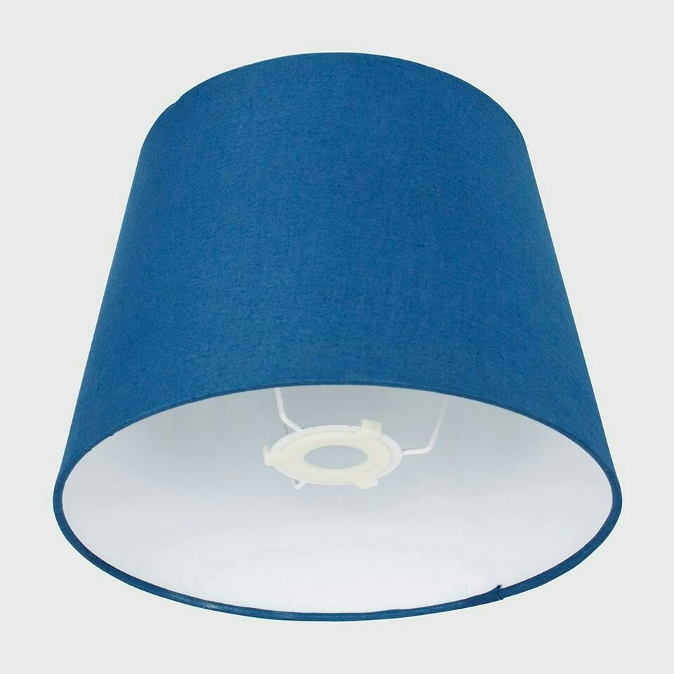 image 1 of ValueLights Modern Small Tapered Table Floor Lamp Light Shade With Blue Fabric Finish