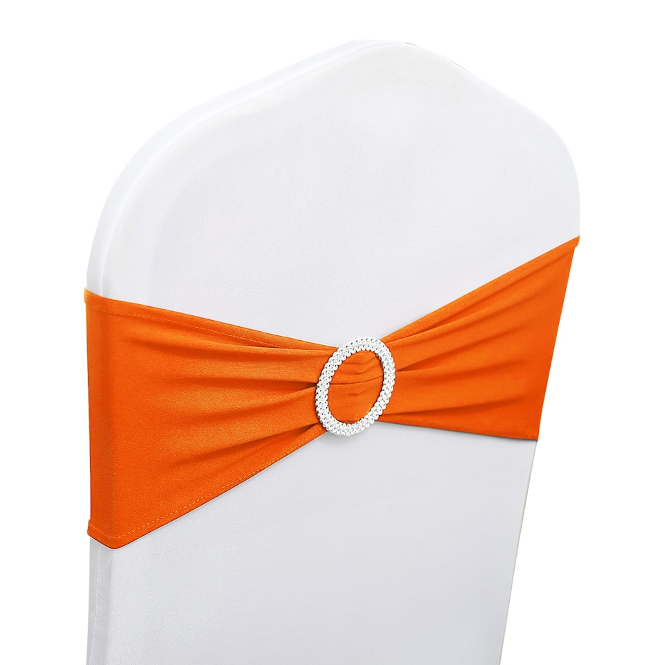 image 1 of 13"x5" Spandex Chair Bands with Slider Buckle, Elastic Chair Sash - 1pc