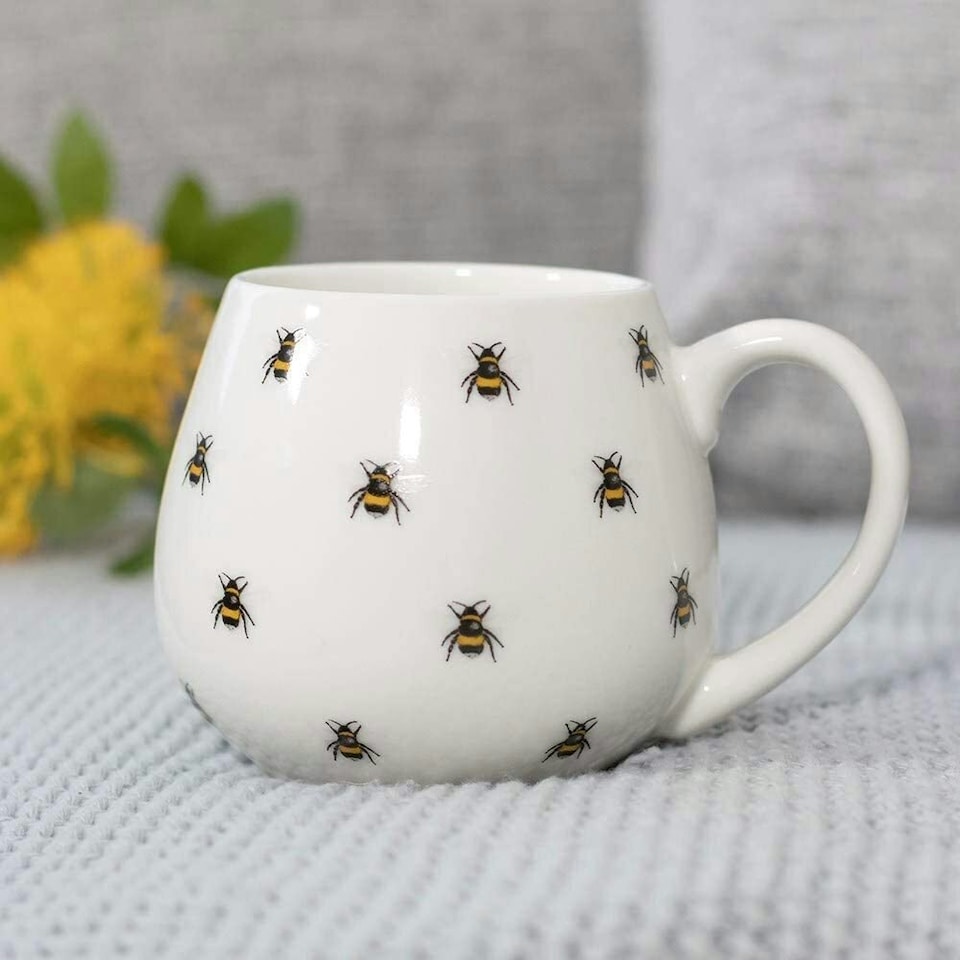 image 1 of Something Different Bee Mug - White/Yellow - One Size