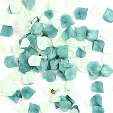 Turquoise Fabric Rose Petals