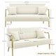 image 3 of Yaheetech Upholstered Sofa Couch with Gold-tone Metal Arms and Legs