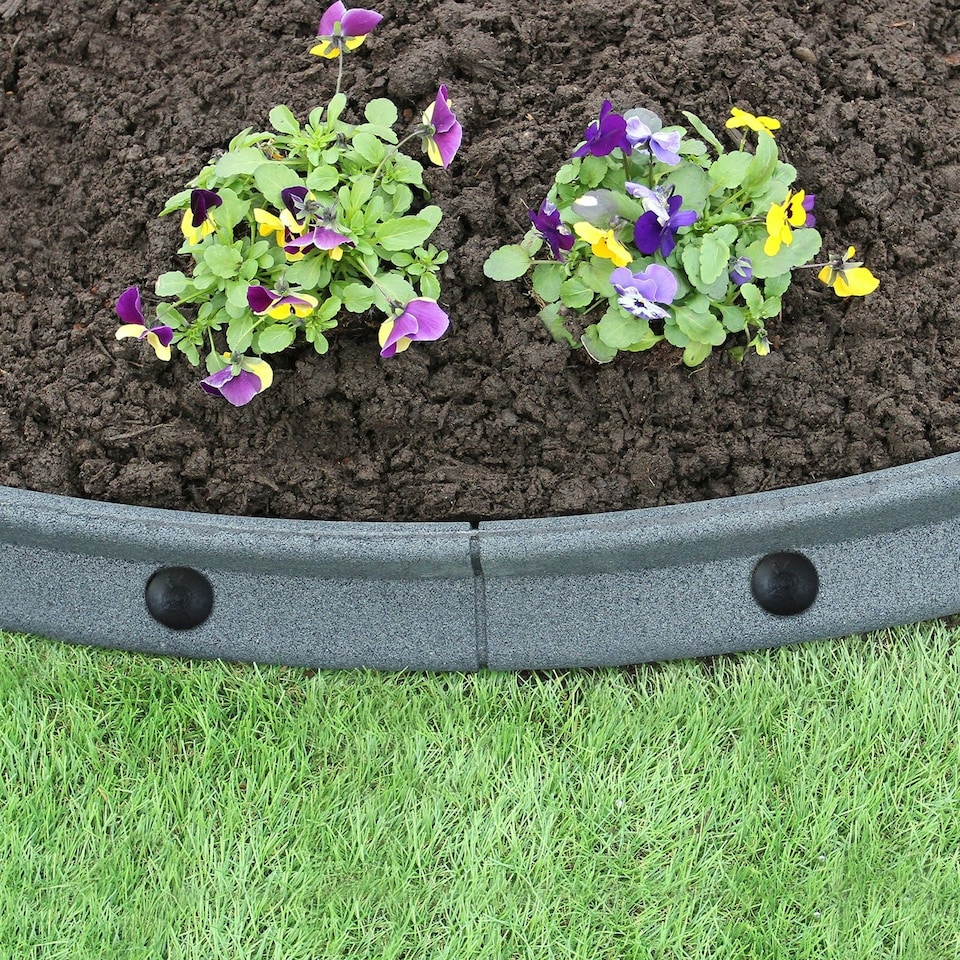 image 1 of Flexible Lawn Edging Grey 1.2m x 12