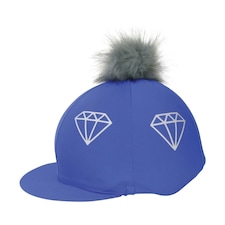 Hy Equestrian Diamond Hat Cover - Electric Blue/Grey - One Size | Blue | One Size