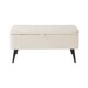 image 1 of Lola Boucle Teddy Ottoman Storage Bench | Cream | Cream