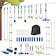 image 1 of AIYAPLAY 10-Piece Zip Line for Kids, for Outdoor, Garden, Multicoloured