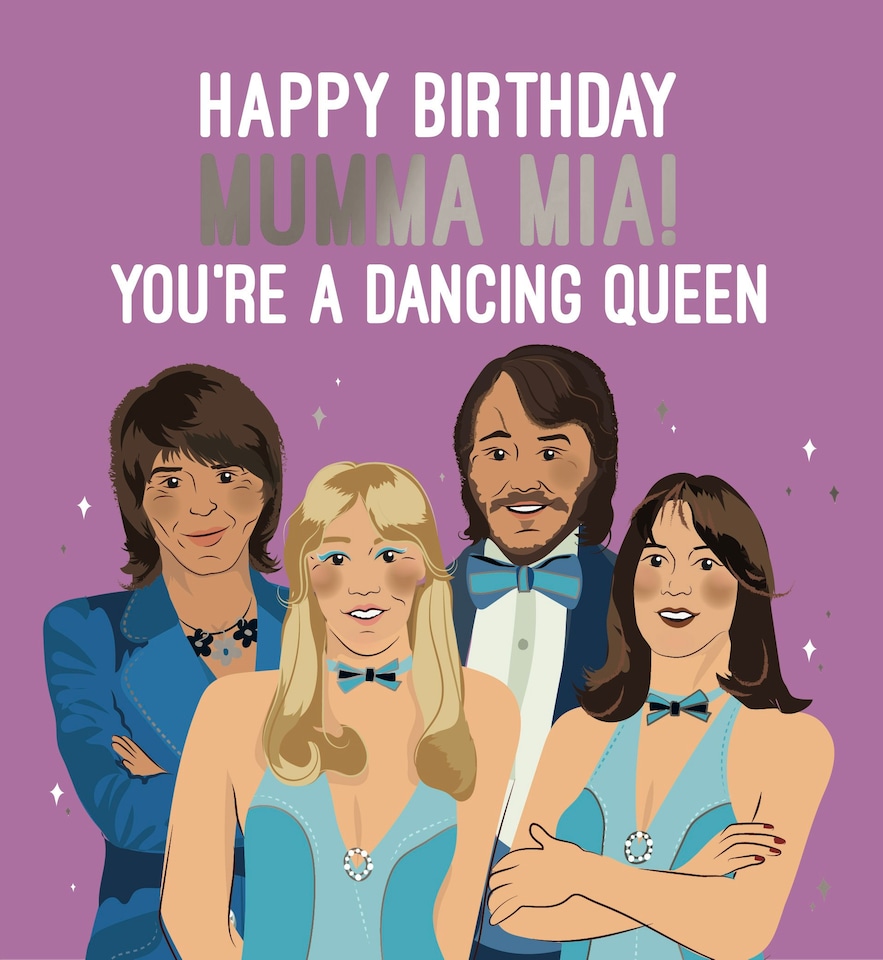 image 1 of ABBA- Mumma Mia! You're A Dancing Queen - Mum ABBA Birthday Card