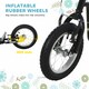 image 4 of HOMCOM Kids Stunt Scooter, Teen Push Scooter with 12" Rubber Wheels, Adjustable Handlebar Height, Dual Brakes, for 5+ Years Old Black