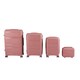 image 1 of Living and Home 4 Wheels Lockable Travel Suitcase Set of 4 - Pink 28+24+20+14 Inch Pink | Large