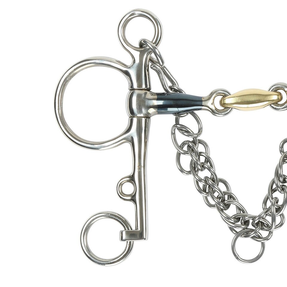 image 1 of Shires Sweet Iron Lozenge Horse Pelham Bit - Blue - 5.5in