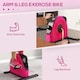 image 3 of SPORTNOW Mini Exercise Bike, Under Desk Bike for Legs, Arms Workout, Pink