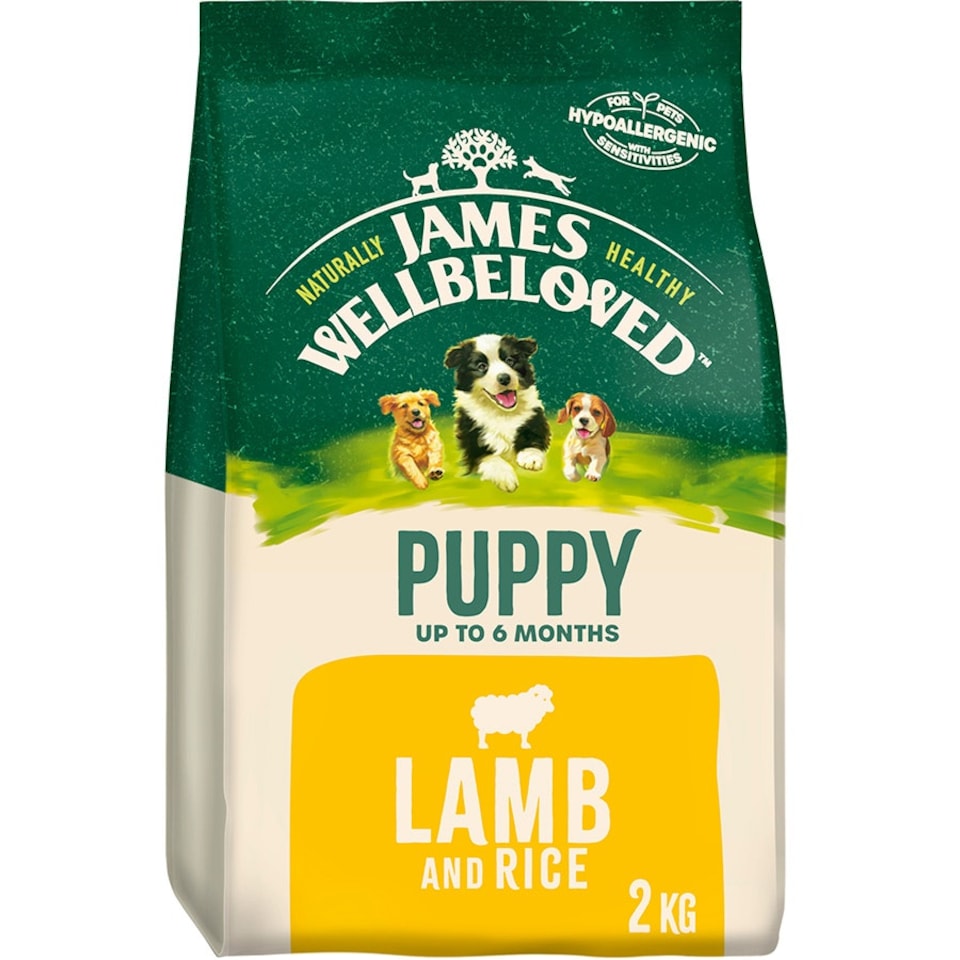 image 1 of James Wellbeloved Puppy Dog Food Lamb and Rice Kibble 2kg