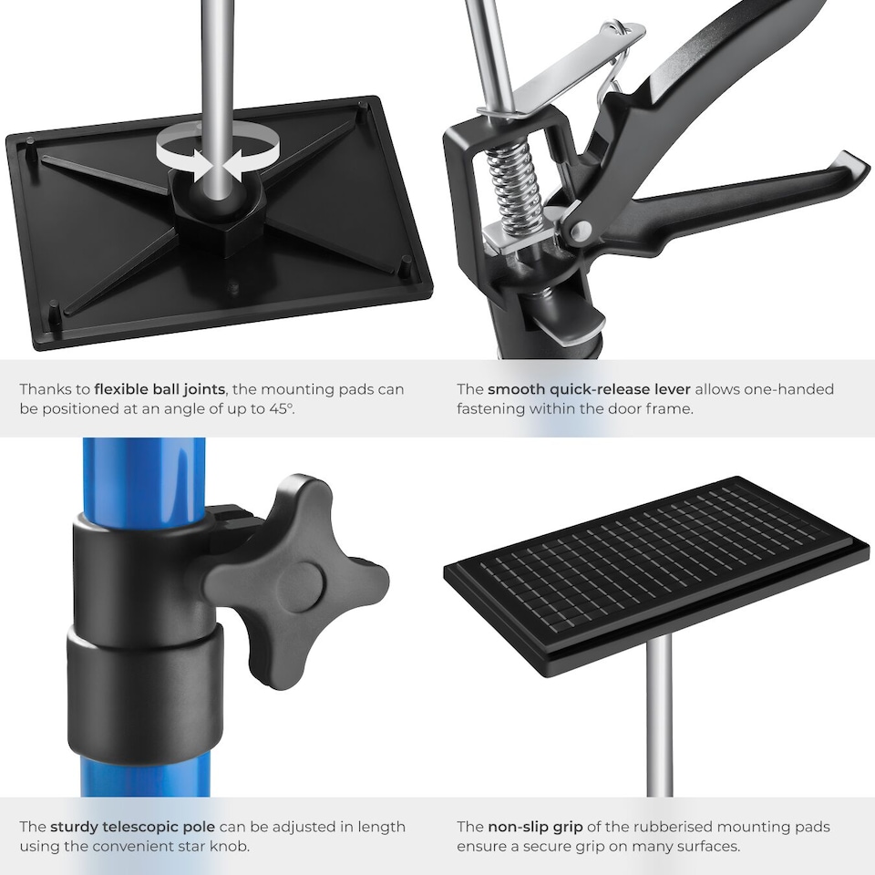 image 1 of Door Frame Struts Set of 6 - adjustable height from 51 - 115 cm | Blue | blue | 20 x 8 x 51 cm | 6