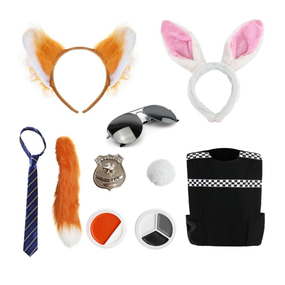 image 1 of Nick & Judy Couples Costume - 10 Pcs | Multi | M