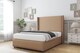 image 3 of Sloomy Stratford Latte Dumfries Divan Bed Base 2 Drawers Foot-End With 54 Inch Wingback Headboard & 12 Inch Matching Footboard | Brown | Latte | King | 1