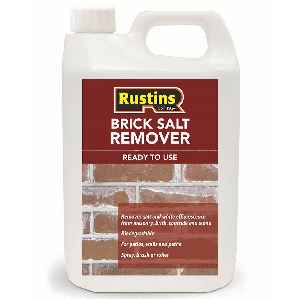 image 1 of Rustins Brick Salt Remover 4L Ready to Use Removes Salt & White Efflorescence