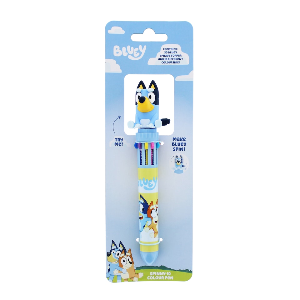 image 1 of Bluey 10 Colour Spinny Pen