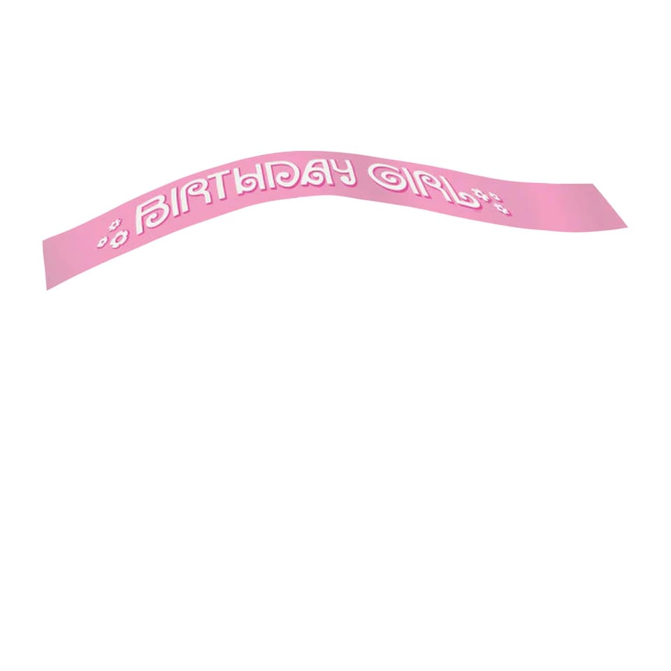image 1 of Unique Satin Birthday Sash - Pink - One Size