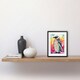 image 2 of Cute Colourful Spotted Penguin Animal Folk Art 9x7" Black Framed Wall Art Print