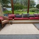 image 1 of Colva Rug Yarn in Natural Beige Ivory Stripes - Cotton - L90 x W150 Brown