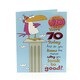 image 1 of Hanson White 70 Today Birthday Card & Badge