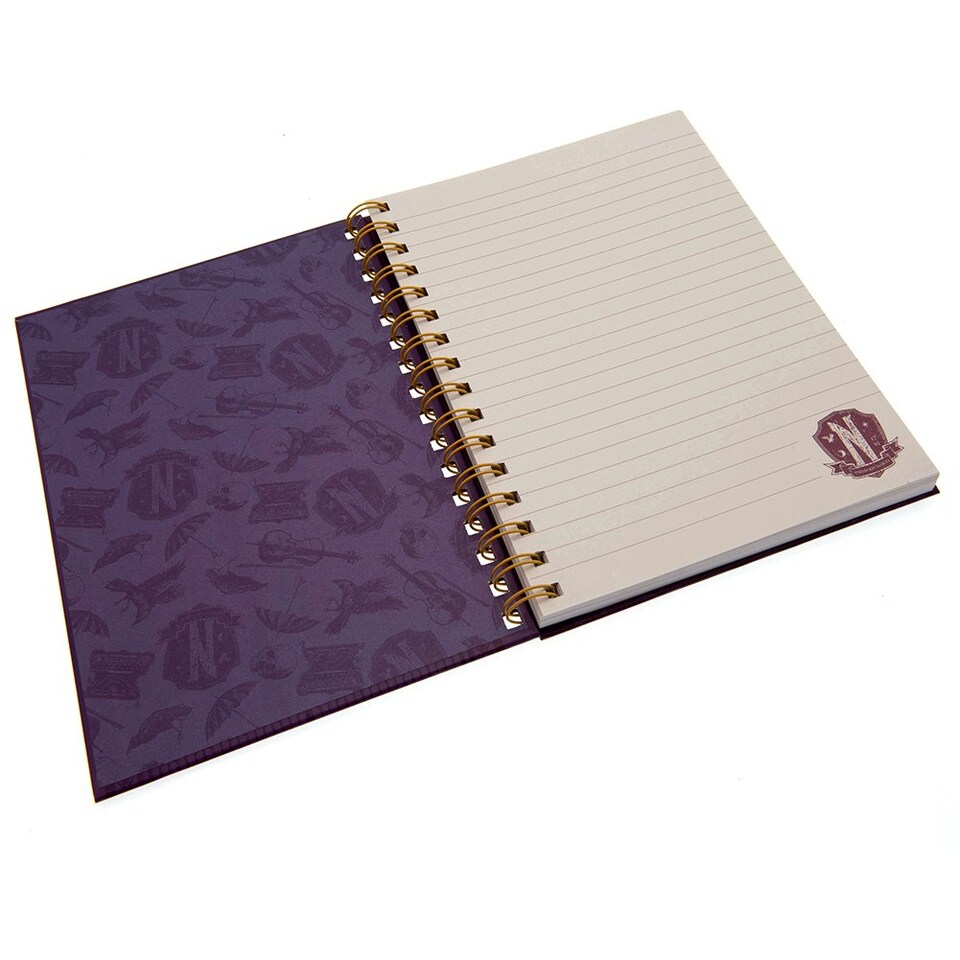image 1 of Wednesday A5 Notebook - Purple/Yellow - One Size